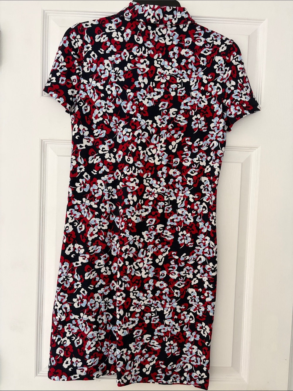 Tommy Hilfiger Floral Polo Mini Dress in Black, Red & White - Picture 2 of 5